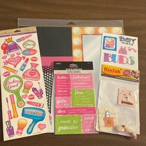 Makeup and Dress Up Scrapbooking Bundle Pages Stickers Cutouts